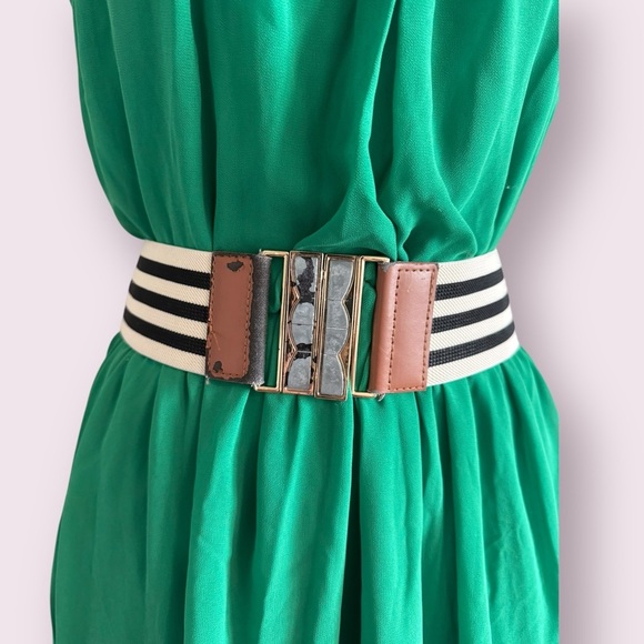 BCX Green Mini Dress - Flowy Belted Casual Style, Size M - Picture 4 of 6